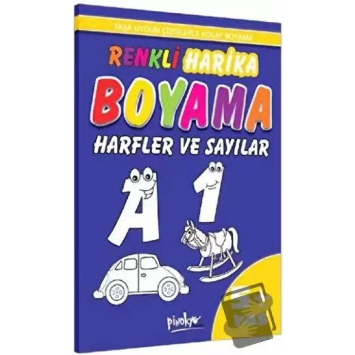 Renkli Harika Boyama Harfler ve Sayılar 5+ Yaş