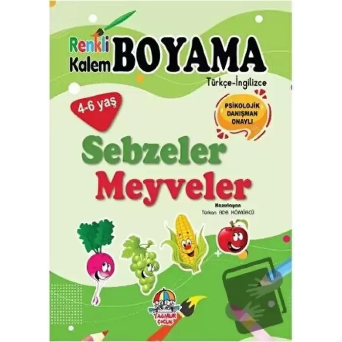 Renkli Kalem Boyama / Sebzeler - Meyveler