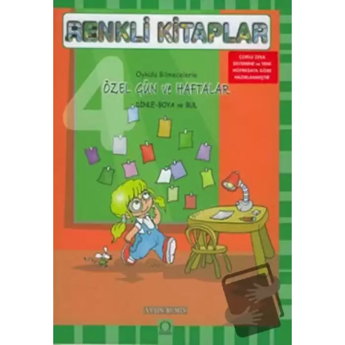 Renkli Kitaplar - 4 Öykülü Bilmecelerle Özel Gün ve Haftalar Dinle Boya ve Bul