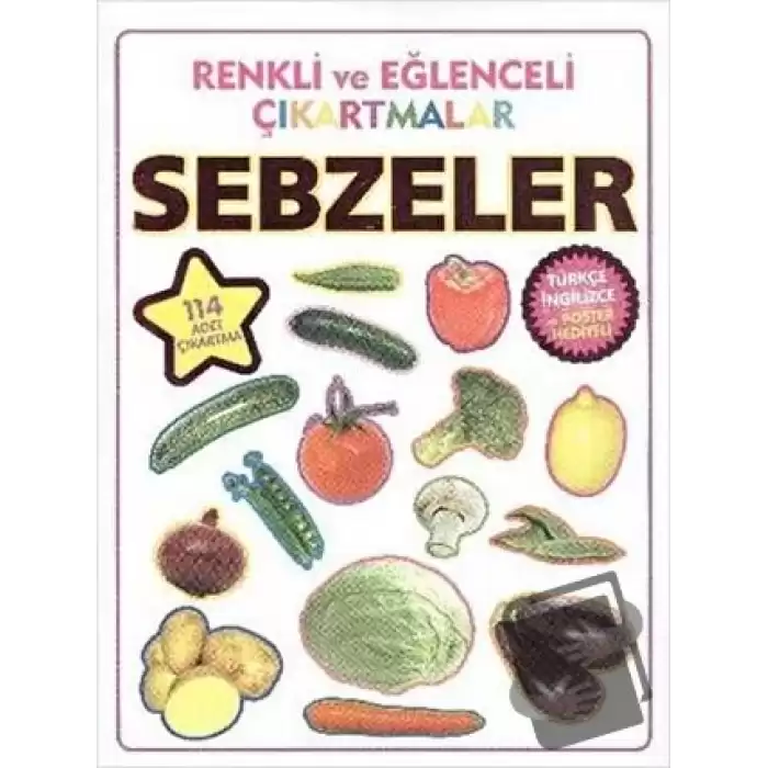 Renkli ve Eğlenceli Çıkartmalar - Sebzeler (Vegetables)