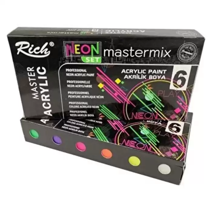 Rich Akrilik Boya Master Mix Neon Set 6 Lı 60 Cc