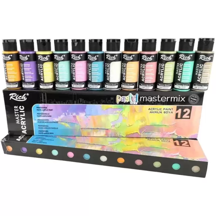 Rich Akrilik Boya Master Mix Pastel Renk Set 12 Li 06011409