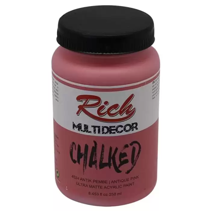 Rich Akrilik Boya Multi Decor Chalked 250 Cc Antik Pembe 4524