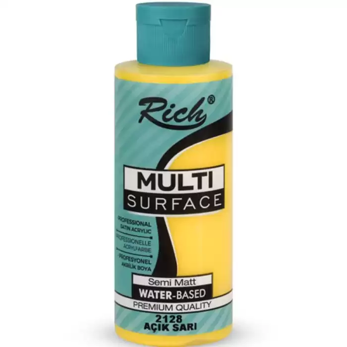 Rich Akrilik Boya Multi Surface 120 Cc Açık Sarı 120-2128