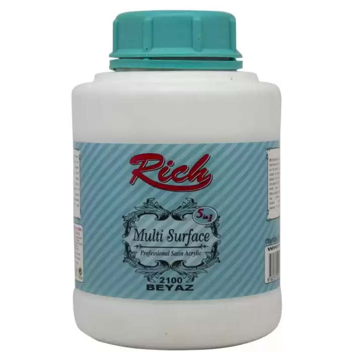 Rich Akrilik Boya Multi Surface 1750 Gr Beyaz 2100