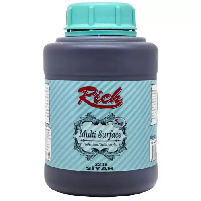 Rich Akrilik Boya Multi Surface 1750 Gr Siyah 2238