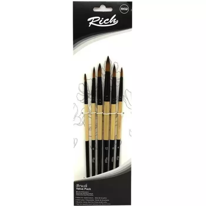 Rich Fırça Yeni Seri 03 Detay 6 Lı Set