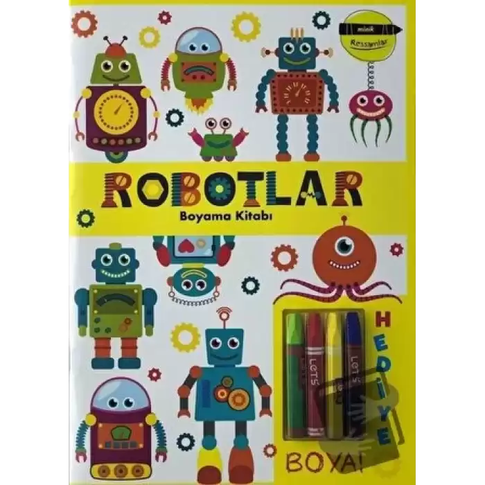 Robotlar Boyama Kitabı - Minik Ressamlar