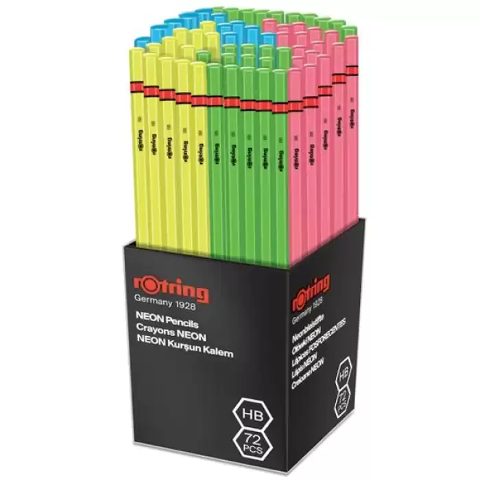 Rotring Kurşun Kalem Neon Fosforlu 2090066 - 72li Paket