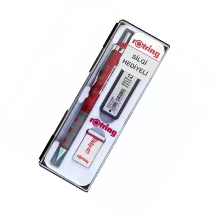 Rotring Okul Seti Versatil+Min Silgi Hediyeli 0.5 Mm Kırmızı Ro-Kk07-05K