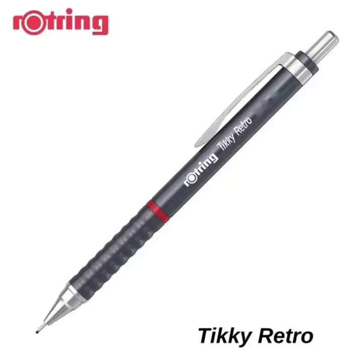 Rotring Versatil Kalem Tıkky Retro Metalik Gri 0.5 Mm 2202567 - 12li Paket