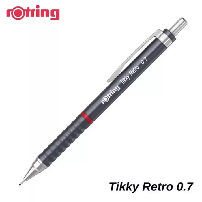 Rotring Versatil Kalem Tıkky Retro Metalik Gri 0.7 Mm 2202570 - 12li Paket