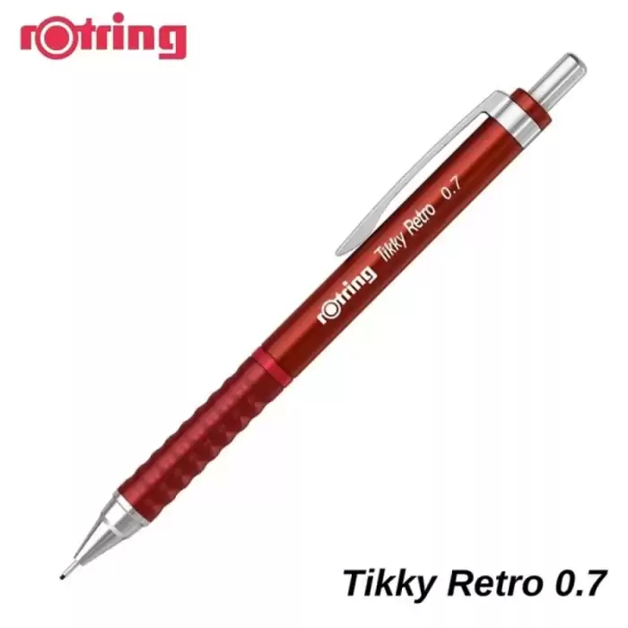 Rotring Versatil Kalem Tıkky Retro Metalik Kırmızı 0.7 Mm 2202631 - 12li Paket