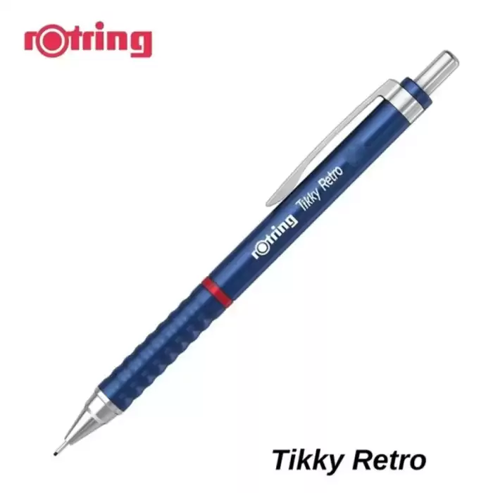 Rotring Versatil Kalem Tıkky Retro Metalik Mavi 0.5 Mm 2202566 - 12li Paket