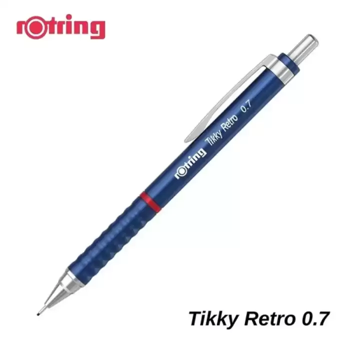 Rotring Versatil Kalem Tıkky Retro Metalik Mavi 0.7 Mm 2202569 - 12li Paket