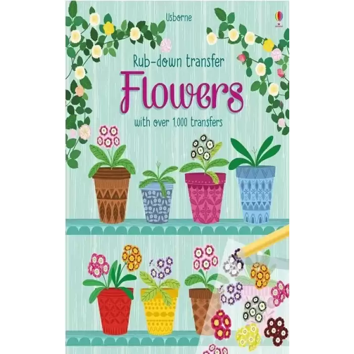 Rub Down Transfer Books: Flowers