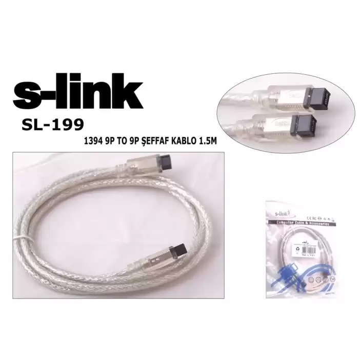 S-Link Sl-199 9Pin To 9Pin 1.5Mt Firewire Kablo