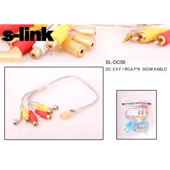 S-Link Sl-Dc56 3.5Mm Stereo 6Lı Ses Çoklayıcı