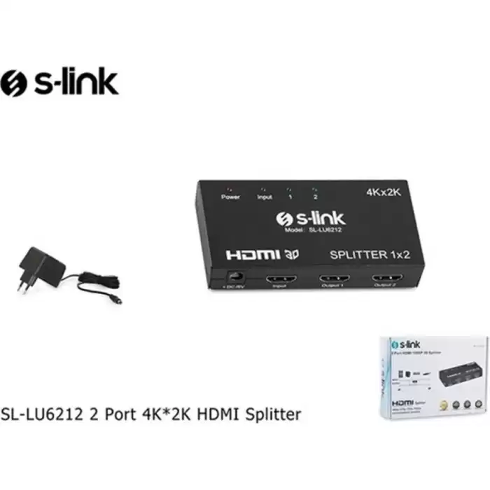 S-Link Sl-Lu6212 1Pc-2Mn 4K-2K Hdmı Çoklayıcı