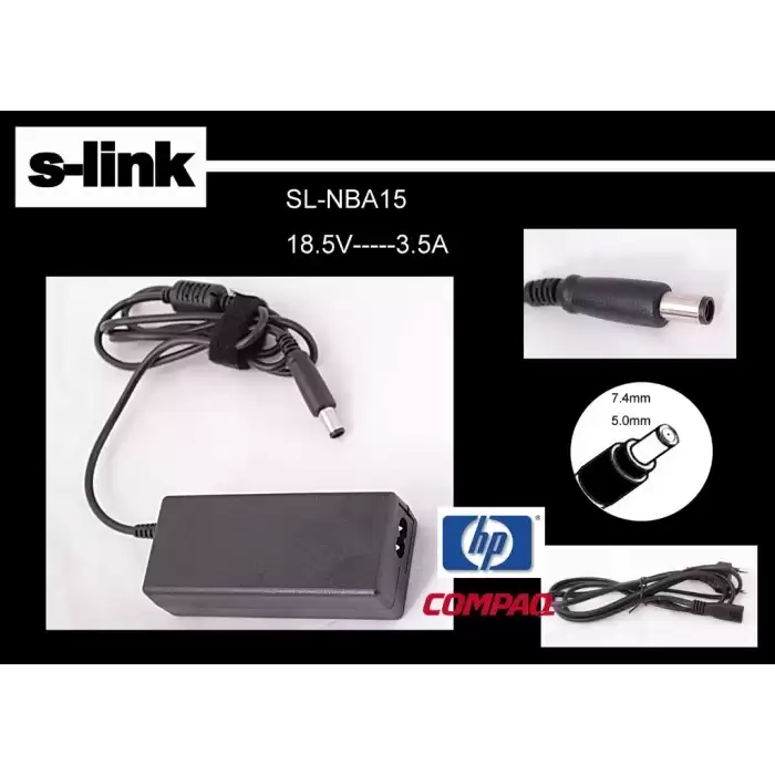 S-Link Sl-Nba15 18.5V 3.5A 7.4-5.0 Notebook Adaptör