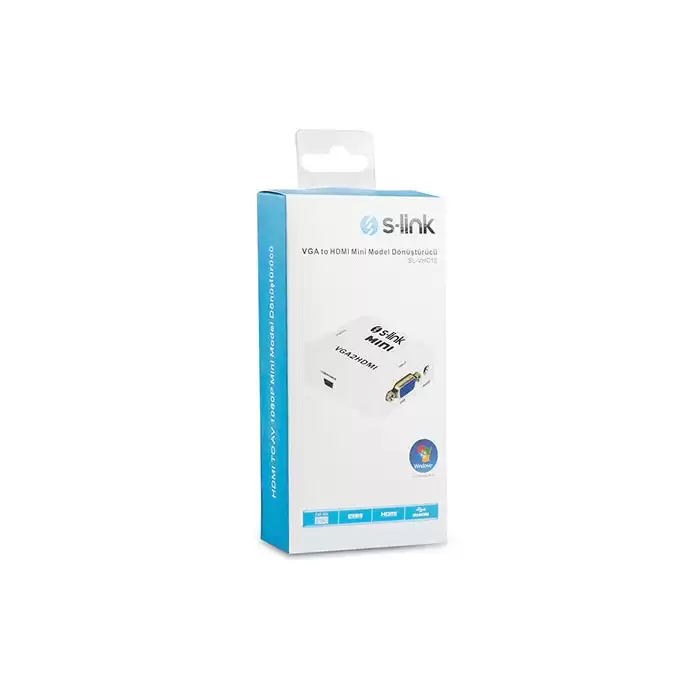 S-Link Sl-Vhc10 Vga To Hdmı Mini Model Dönüştürücü