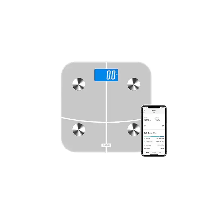 S-Link Swapp Sl-Sbs7 Çok Özellikli Akıllı Baskül Wifi Tuya Destekli Beyaz