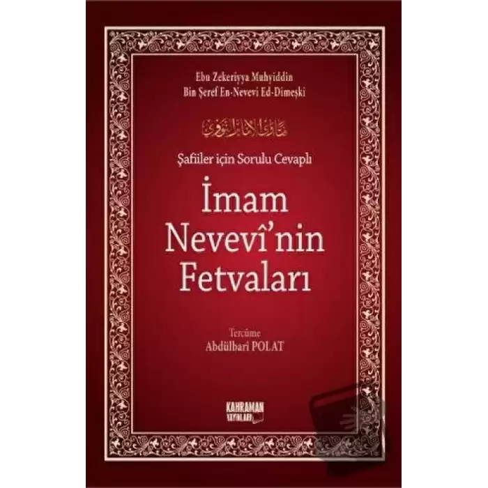 Şafiiler İçin Sorulu Cevaplı İmam Nevevinin Fetvaları (Ciltli)