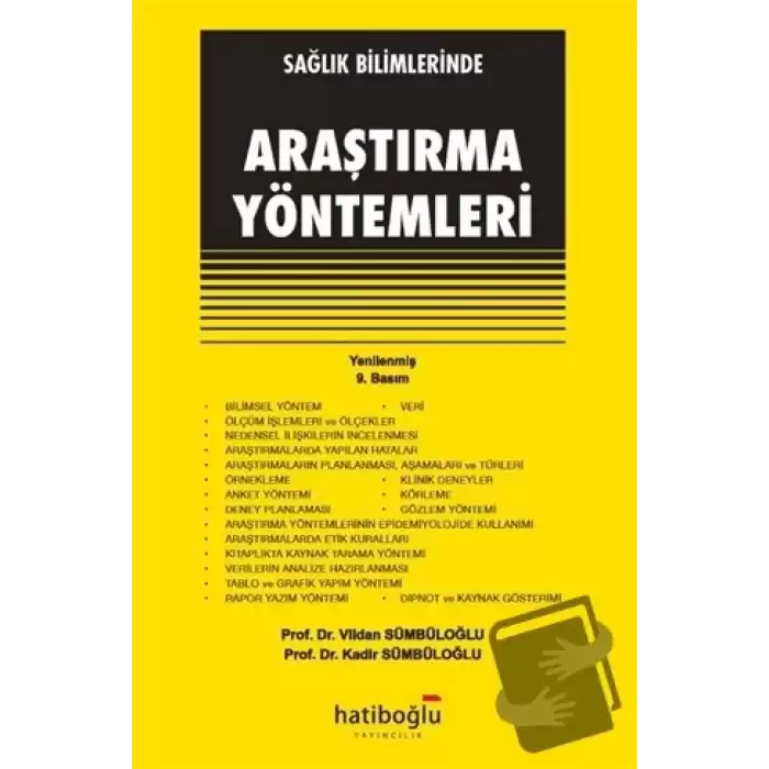 Sağlık Bilimlerinde Araştırma Yöntemleri