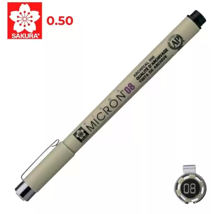 Sakura Pıgma Mıcron 08 0.5 Mm Siyah Xsdk08 - 12li Paket