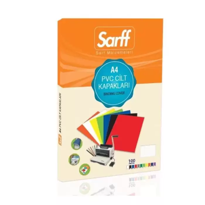 Sarff Cilt Kapağı Plastik Opak A4 160 Mıc Şeffaf Buzlu 15201004 - 100lü Paket