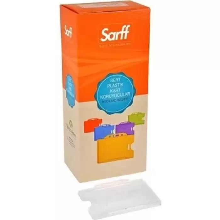 Sarff Kart Kabı Muhafaza Yatay Çift Hazneli Şeffaf 15323036 - 25li Paket