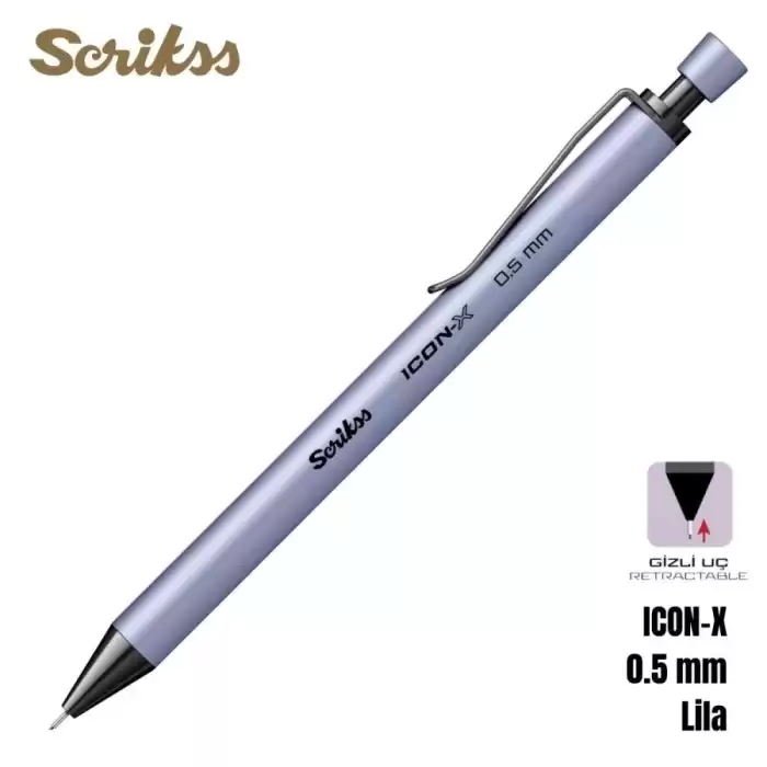 Scrikss Versatil Kalem Icon-X Metal 0.5 Mm Lila 12 Li