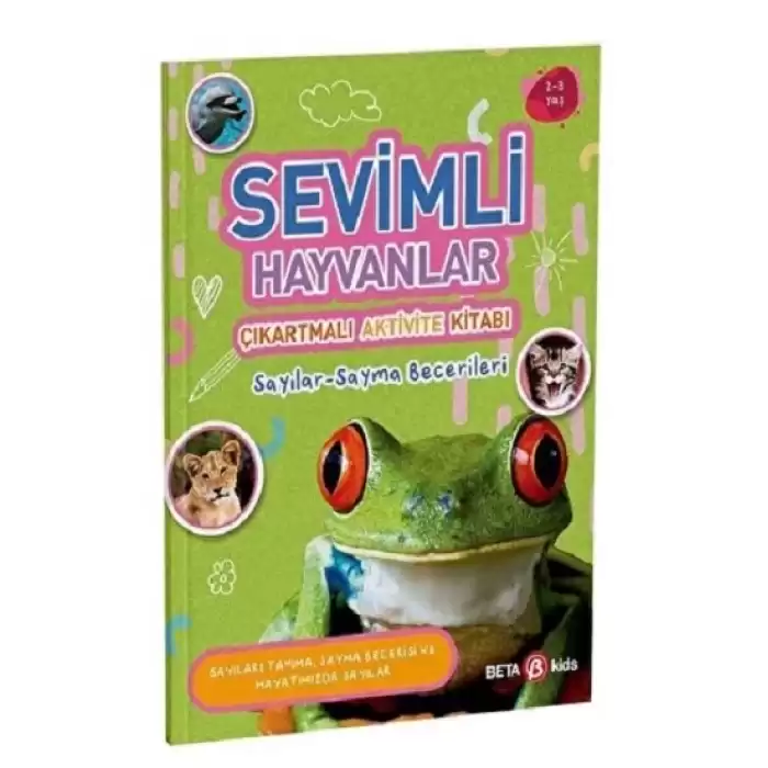 SEVİMLİ HAYVANLAR ÇIKARTMALI AKTİVİTE KİTABI Sayılar sayma becerileri