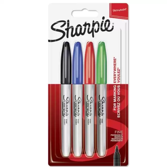 Sharpie Markör Permanent Fine 4 Lü Standart Renk 1985858