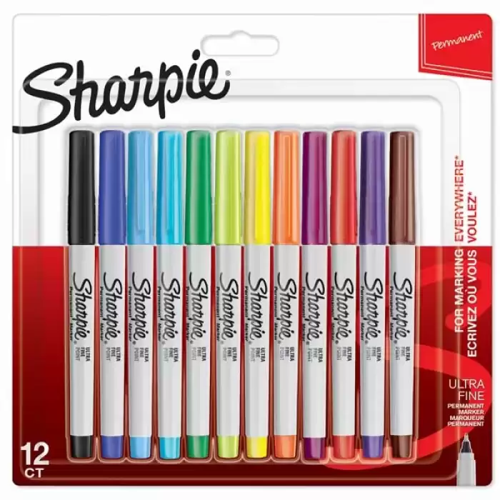 Sharpie Markör Permanent Ultra Fine Karışık Renk 12 Li Sh-2065408