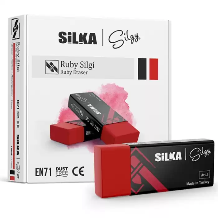 Silka Rubby Öğrenci Silgisi 20 Li Kırmızı Art.5 - 20li Paket