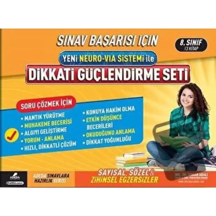 Sınav Başarısı İçin Yeni Neuro-Via Sistemi İle Dikkati Güçlendirme Seti 8. Sınıf (3 Kitap Takım)