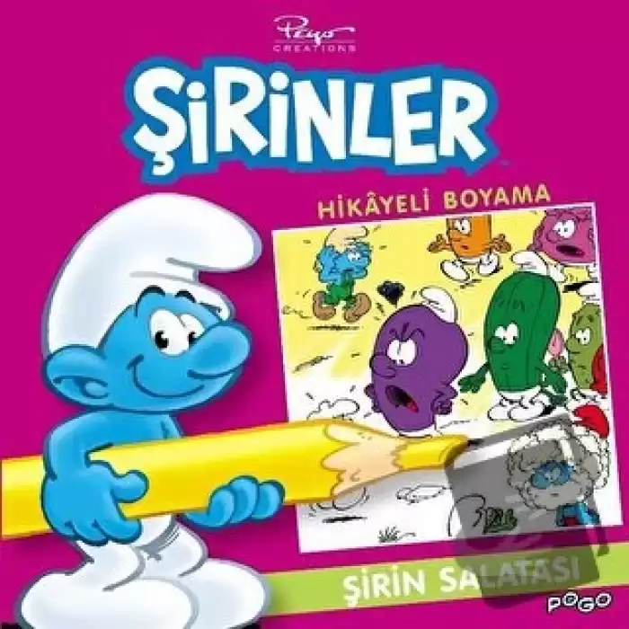 Şirin Salatası Hikayeli Boyama - Şirinler