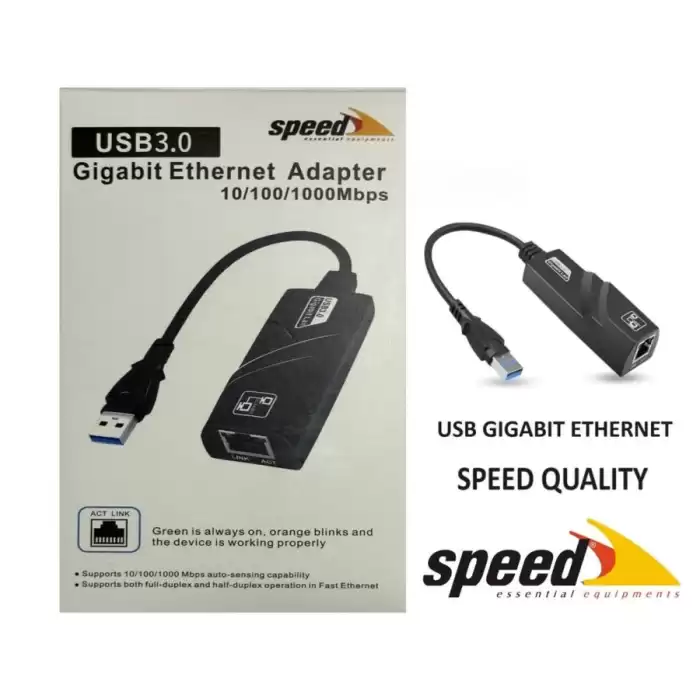 Speed Ue050 10-100-1000 Usb 2.0-3.0 Gigabit Ethernet Çevirici