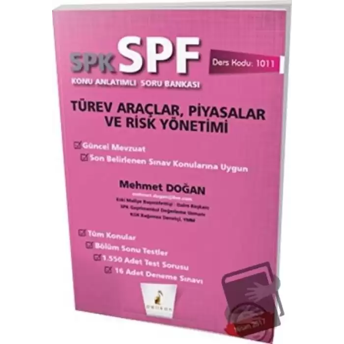 SPK - SPF Türev Araçlar, Piyasalar ve Risk Yönetimi Konu Anlatımlı Soru Bankası