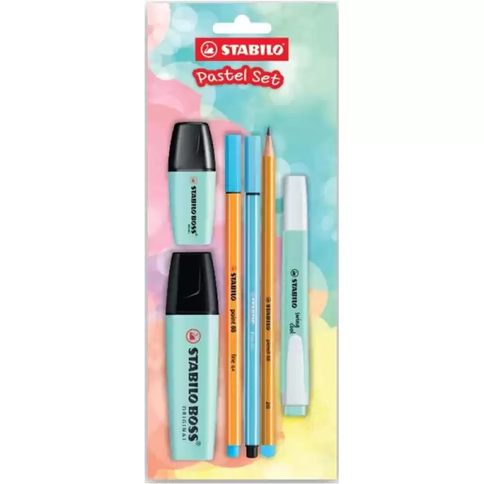 Stabilo Fosforlu Kalem Tek Renk Pastel Set 6 Lı Mavi 70/113-6