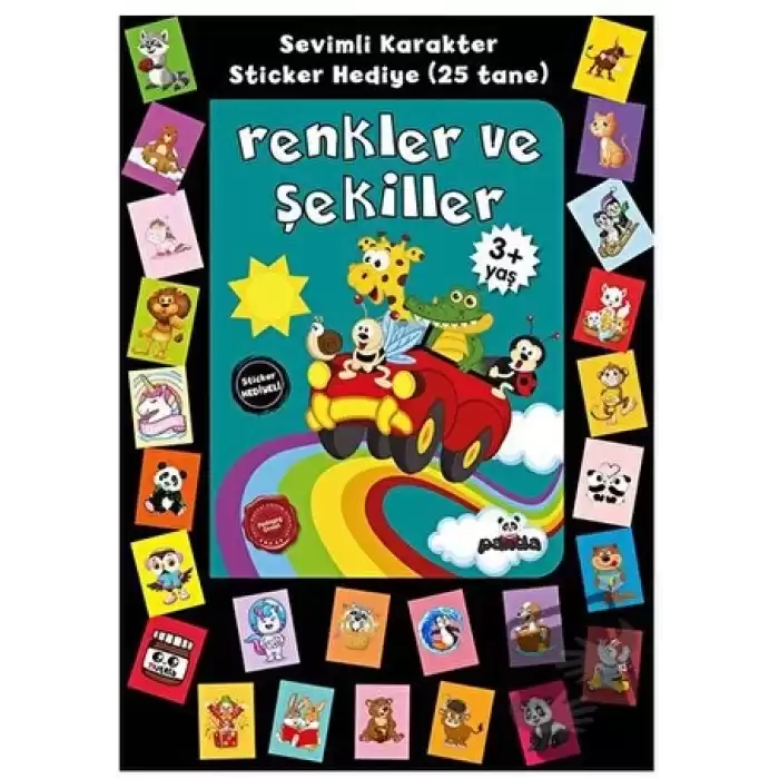 Stickerlı 3+ Yaş Renkler ve Şekiller (Ciltli)