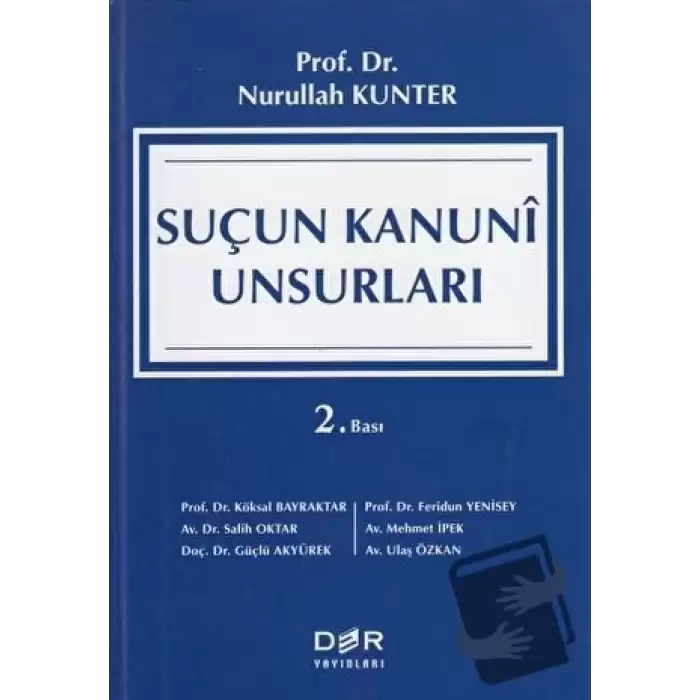 Suçun Kanuni Unsurları (Ciltli)