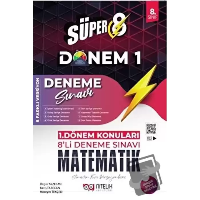 Süper 8. Sınıf Matematik 1. Dönem 8li Deneme Sınavı