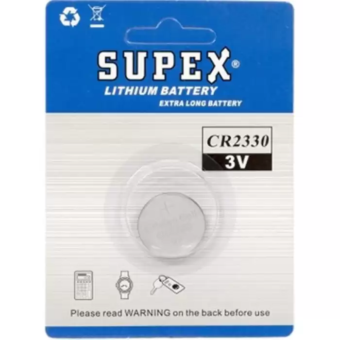 Supex Cr2330 3V Lityum Tekli Paket Pil