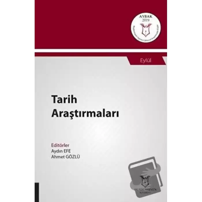 Tarih Araştırmaları (AYBAK 2019 Eylül)