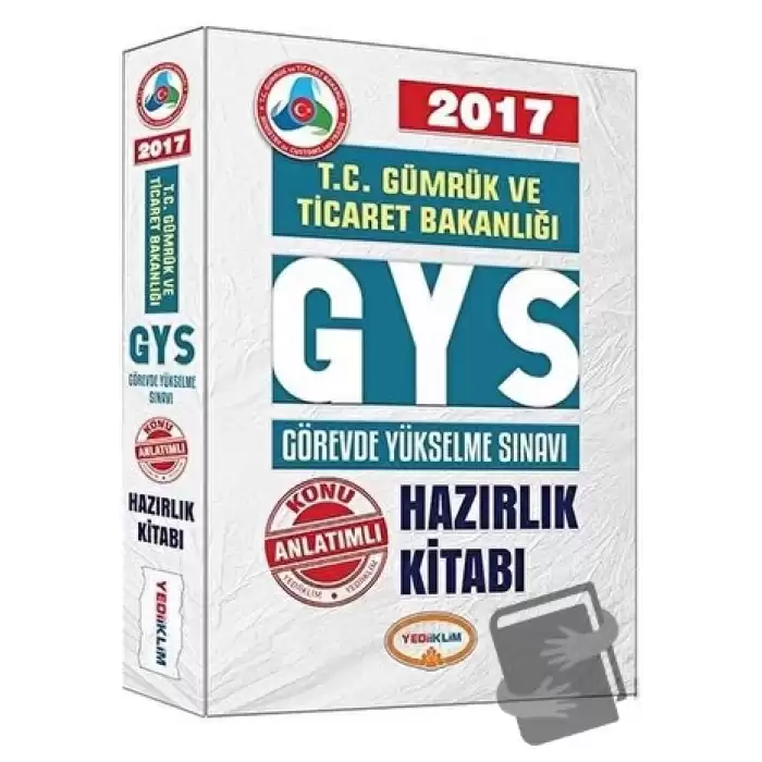 T.C. Gümrük ve Ticaret Bakanlığı GYS Görevde Yükselme Sınavı Hazırlık Kitabı (2017)