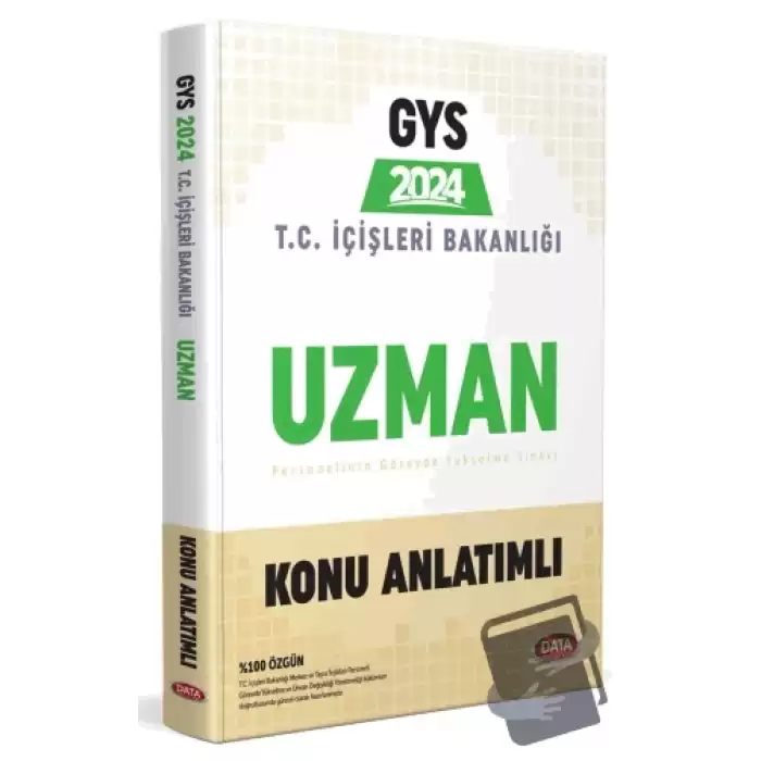 T.C. İçişleri Bakanlığı Uzman GYS Konu Anlatımlı