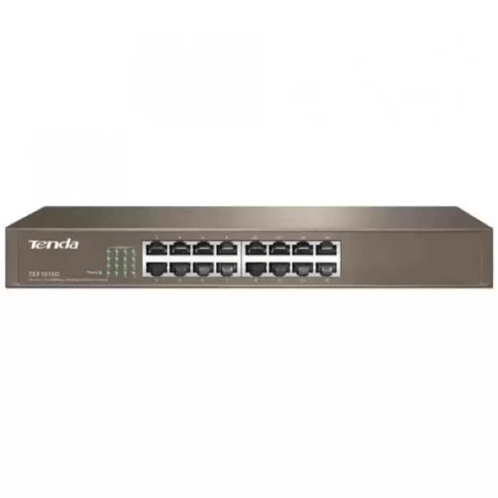 Tenda Tef1016D 16 Port 10-100 Mbps Switch Çelik Kasa Rack Mount