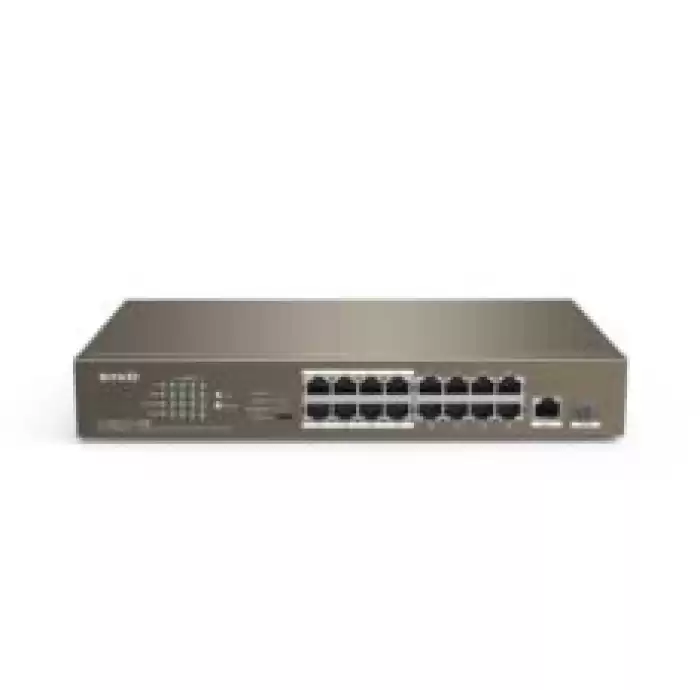 Tenda Tef1118P-16-150W 16 Port Poe+ 10-100 Switch Çelik Kasa Rack Mount